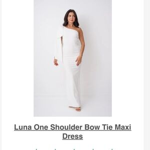 One shoulder bow dress